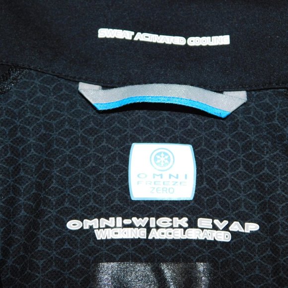 Columbia Omni Freeze Zero Mens L Black 1/4 Zip Polo Shirt - Picture 3 of 12